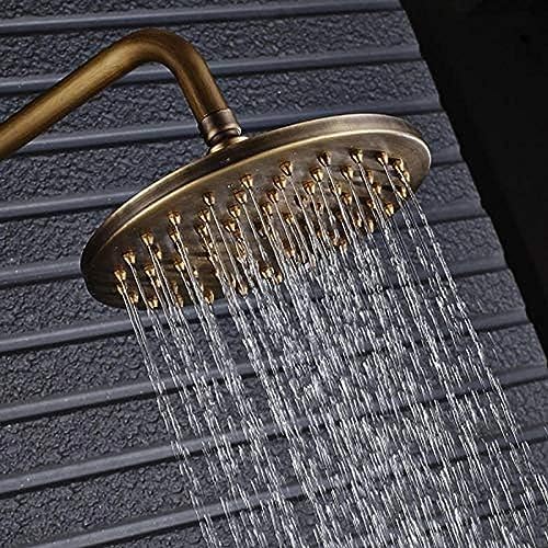 TECKI Antique Brass 8 Rainfall Shower Set with Handheld Sprayer