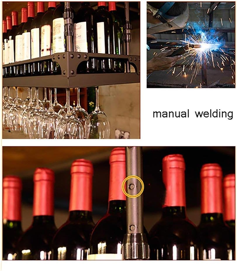 CGF- Wall-Mounted Wine Rack with Adjustable Height - Black