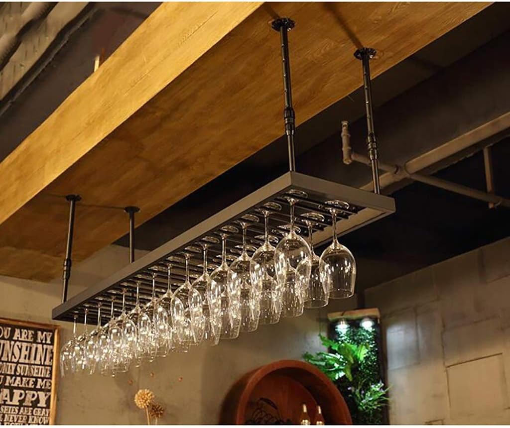 ZJDYDY Adjustable Iron Wine Glass Holder Frame