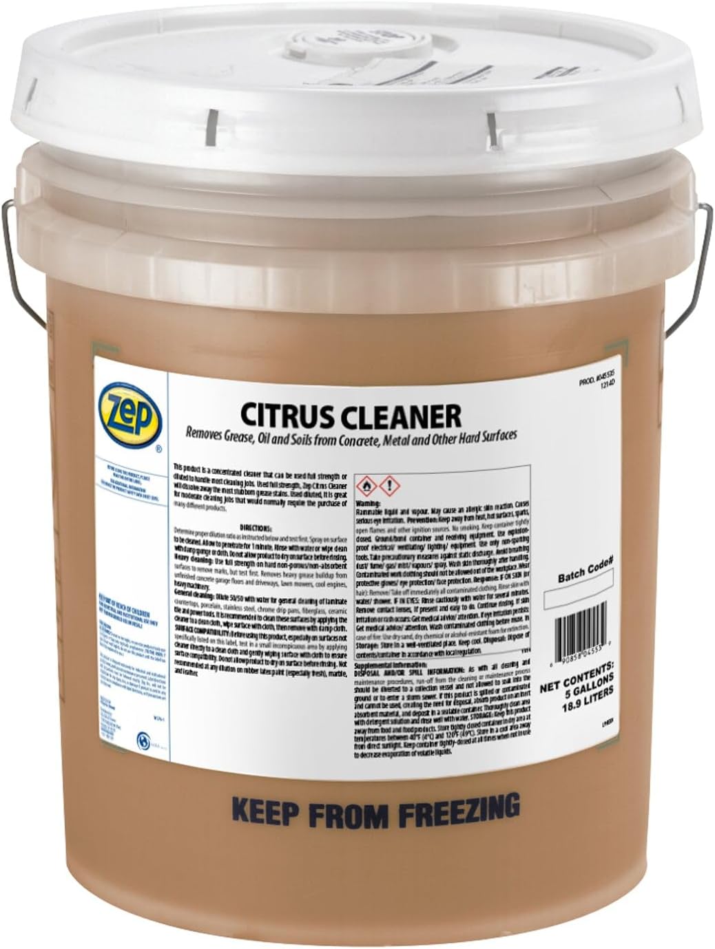 Zep Citrus Cleaner Degreaser 5 Gallon