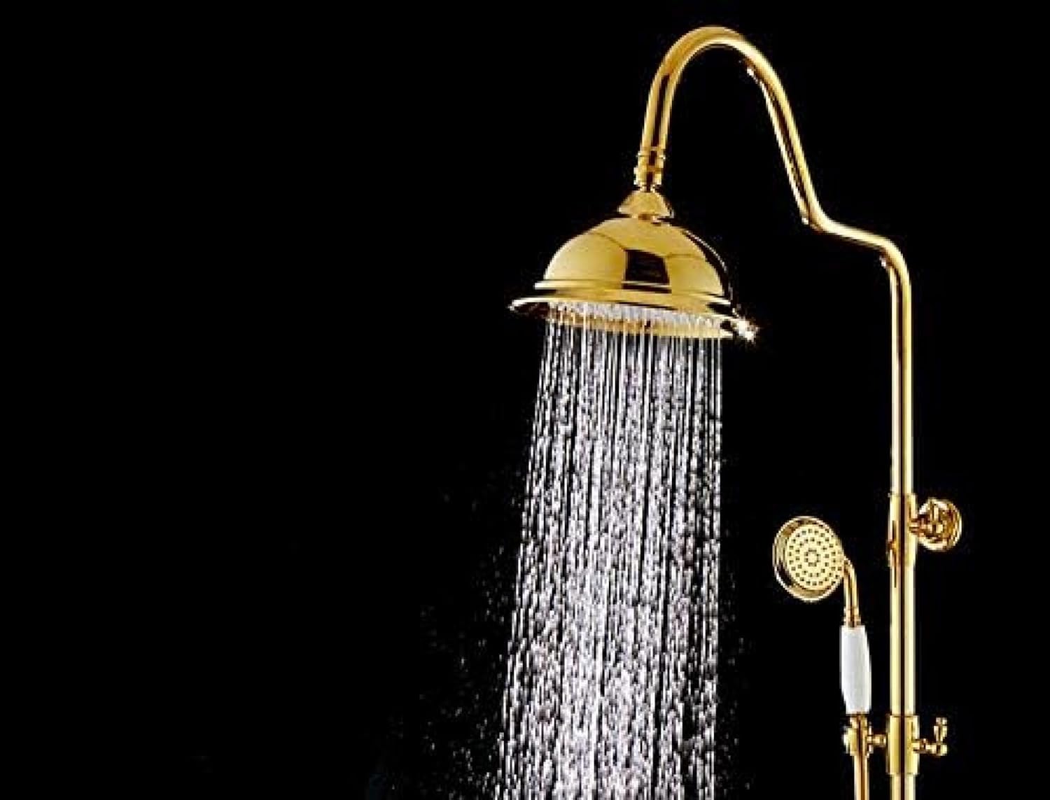 Hot Luxury Brass Jade Rainfall Shower Set 8 Inch Handheld