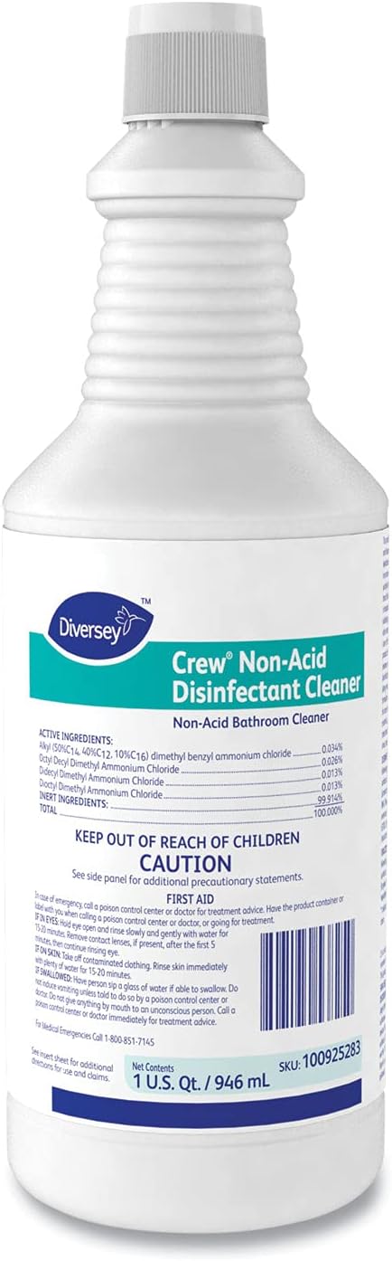 CREW Diversey Neutral Disinfectant 32 oz Squeeze Bottle 12CT