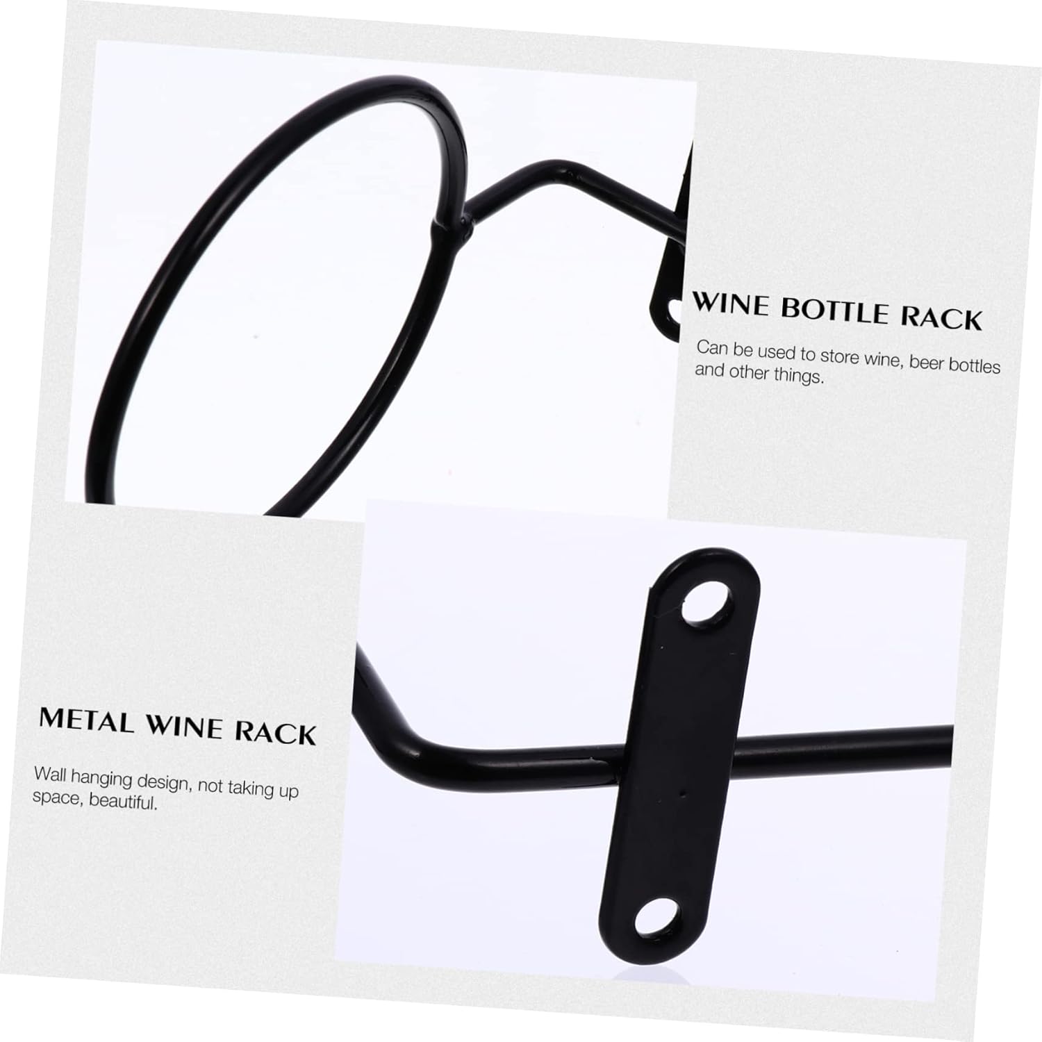 Ciieeo Wall-Mounted Wine Rack 6pcs Stylish Display Holder