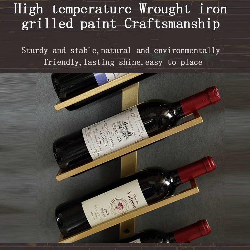 LASEVE Wall Mounted Wine Rack for 4 Bottles