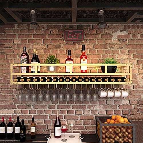 2-Layer Wall-Mounted Wine Rack - Wrought Iron