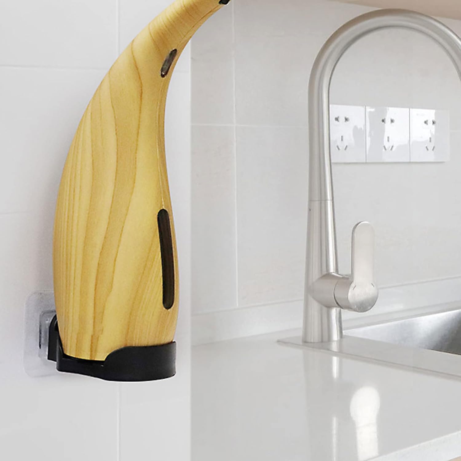 Cabilock 2 Sets Automatic Soap Dispenser Bracket Black