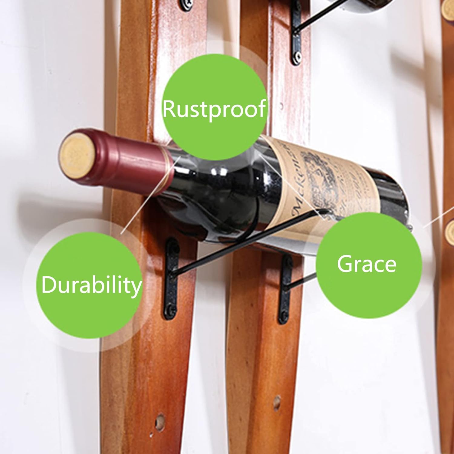 KOHARA 5-Bottle Wall Mounted Wine Rack