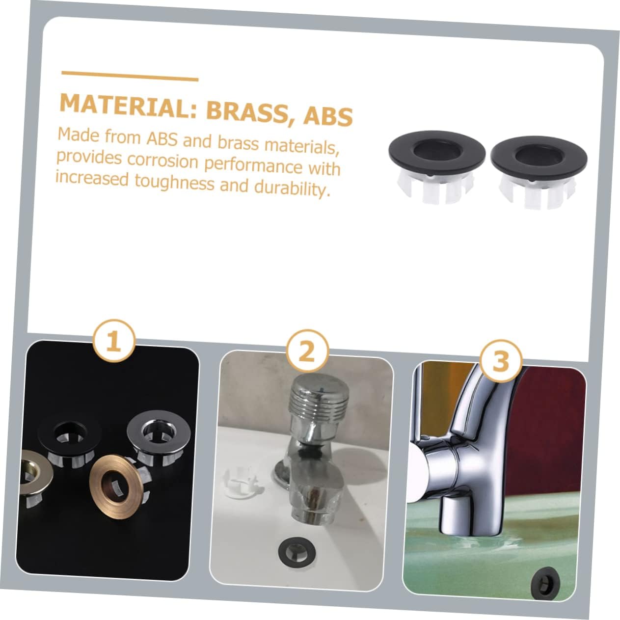 Gadpiparty 2PCS Bathroom Sink Overflow Cover