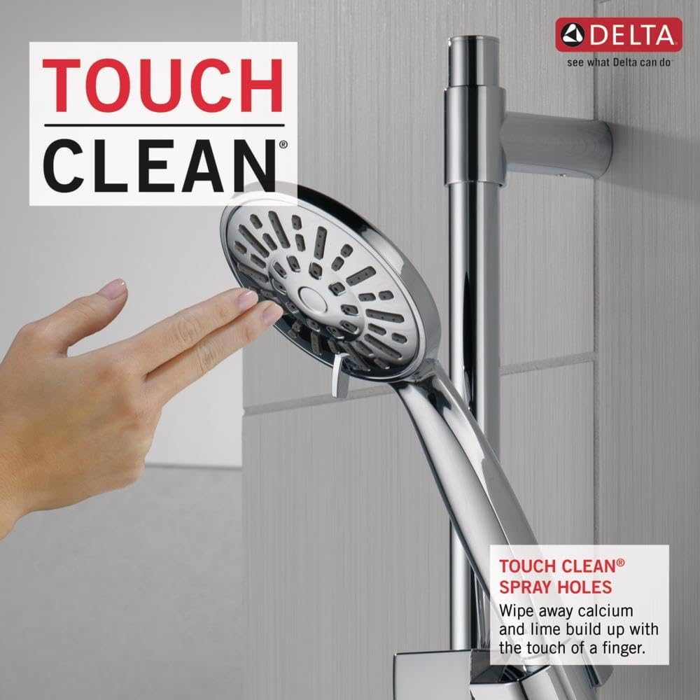 Delta Chrome Handheld Shower with Slide Bar and Detachable Head
