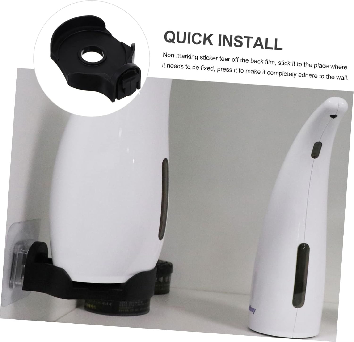 2pcs Wall-Mounted Soap Holder Bracket for Foam and Liquid Dispensers