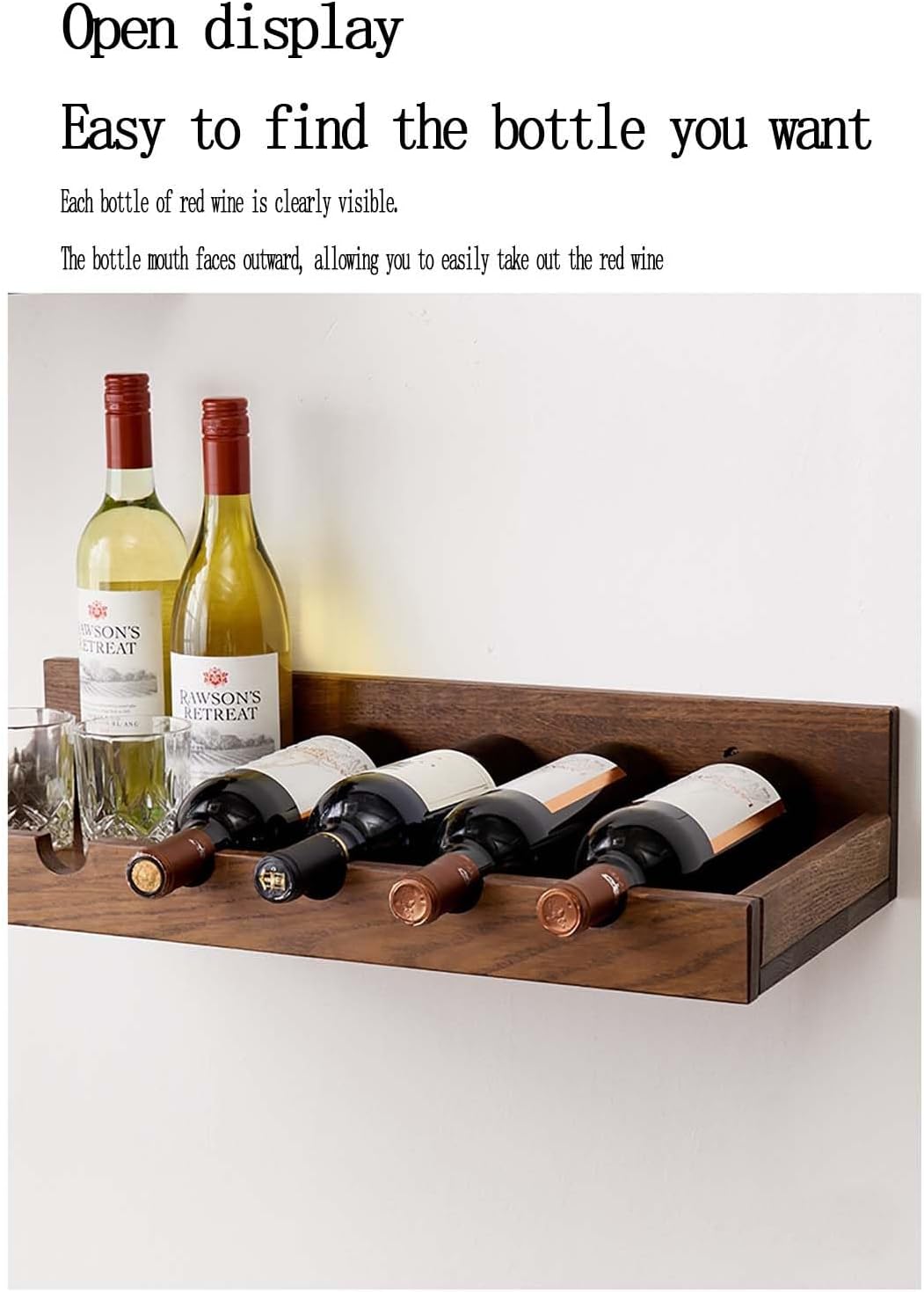 ZUGIATP Wall-Mounted Wine Rack for Wine and Champagne