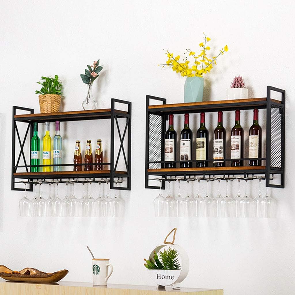 ZJDYDY Wall-Mounted Wine Rack Holder with Cork Storage