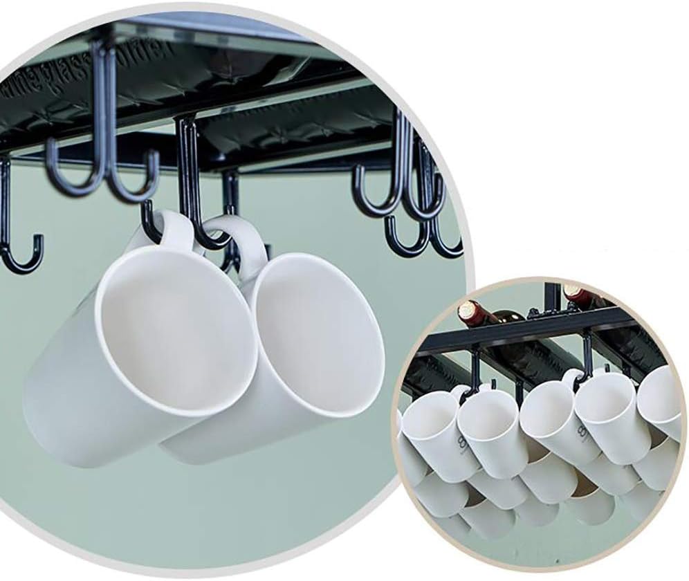 ZJDYDY Wall-Mounted Wine Rack Black 100x35cm