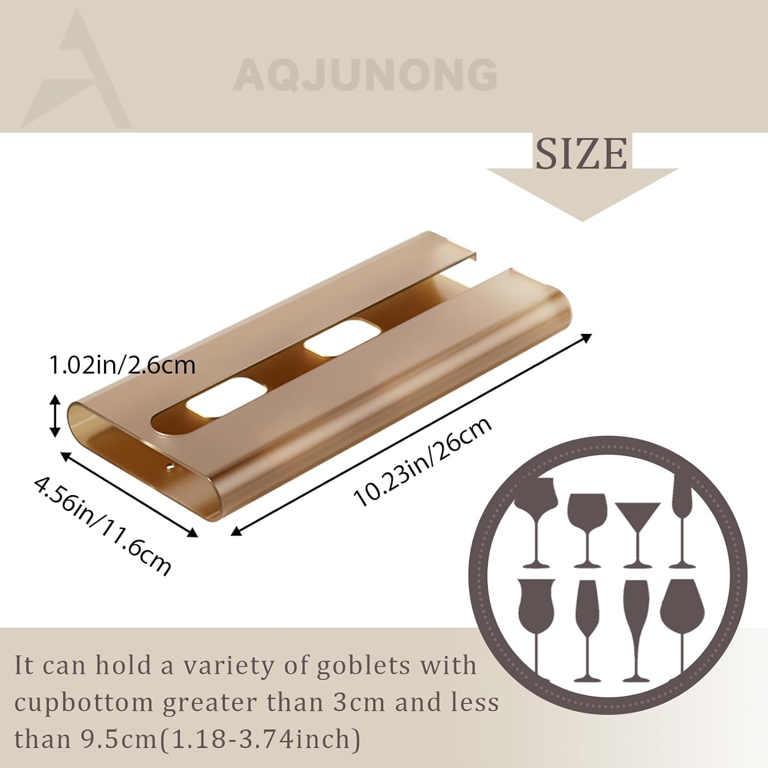 AQJUNONG 2Pack Wine Glass Rack Industrial Style for Kitchen and Bar
