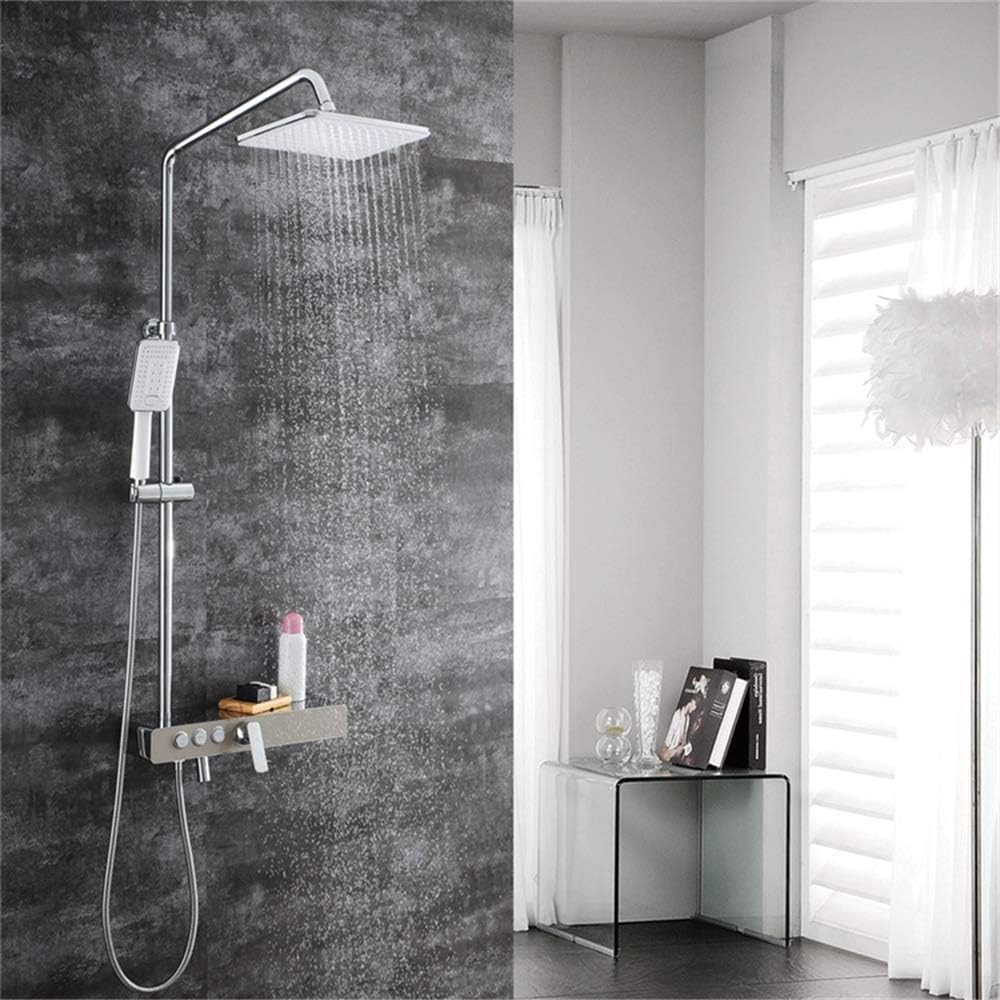 White Gold Triple Function Wall Mount Shower System 1