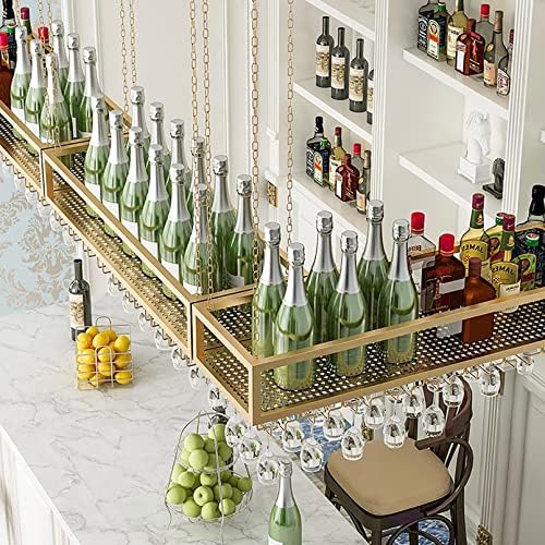Wall-Mounted Wine Rack with Cup Holder for Kitchen Storage
