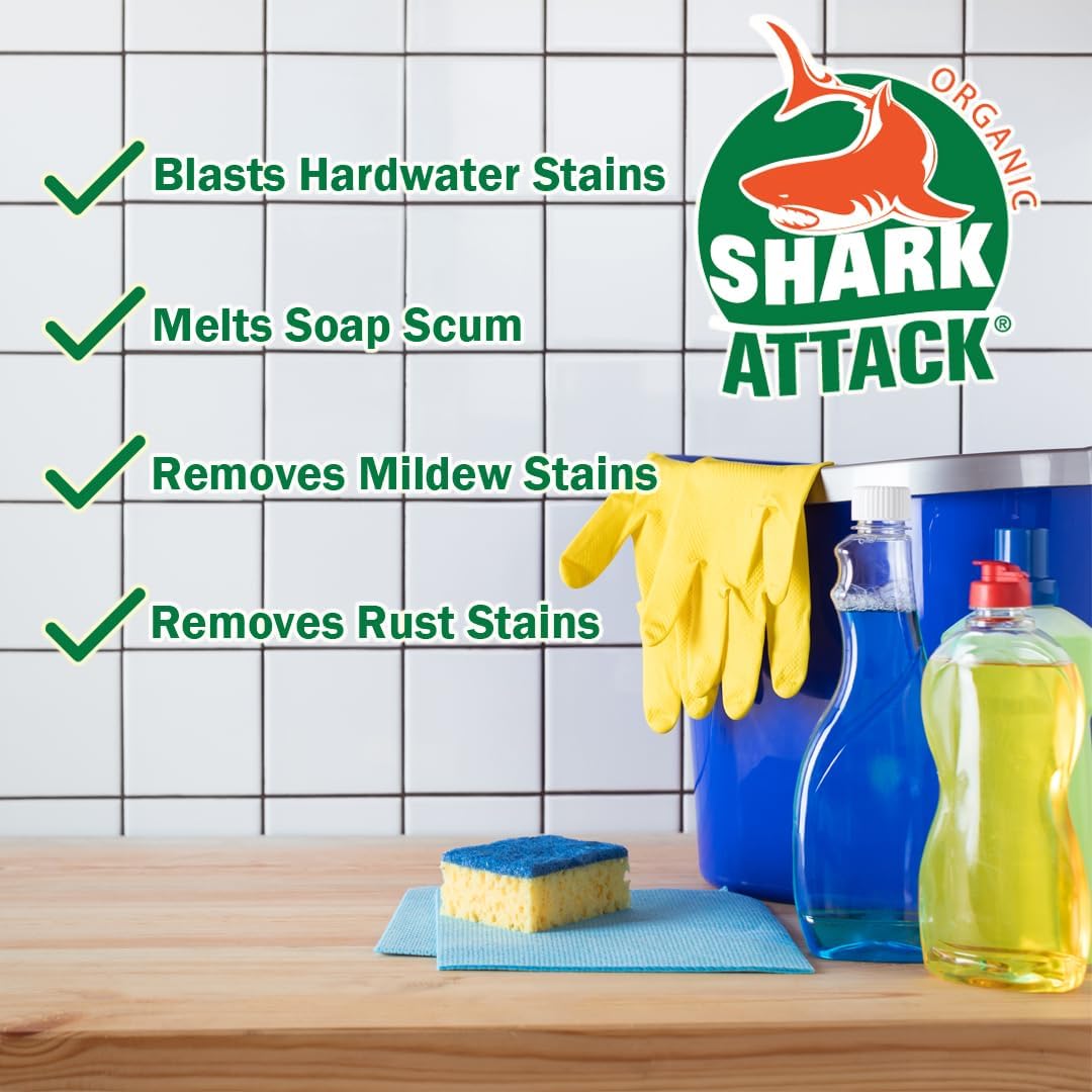 Shark Attack Organic Bathroom Cleaner 32 oz 2 Green