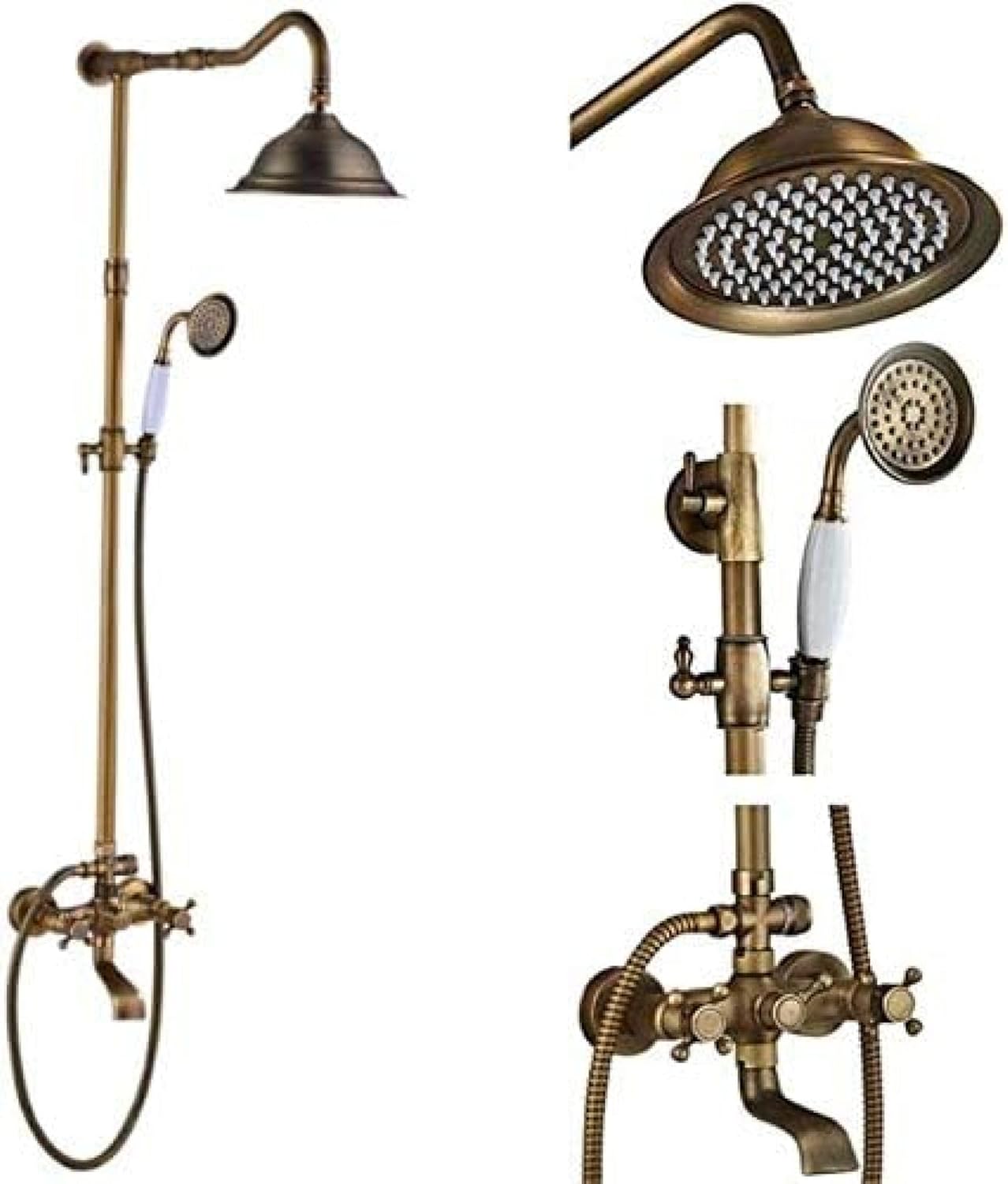 TECKI 8 Rainfall Shower Head Set with Handheld