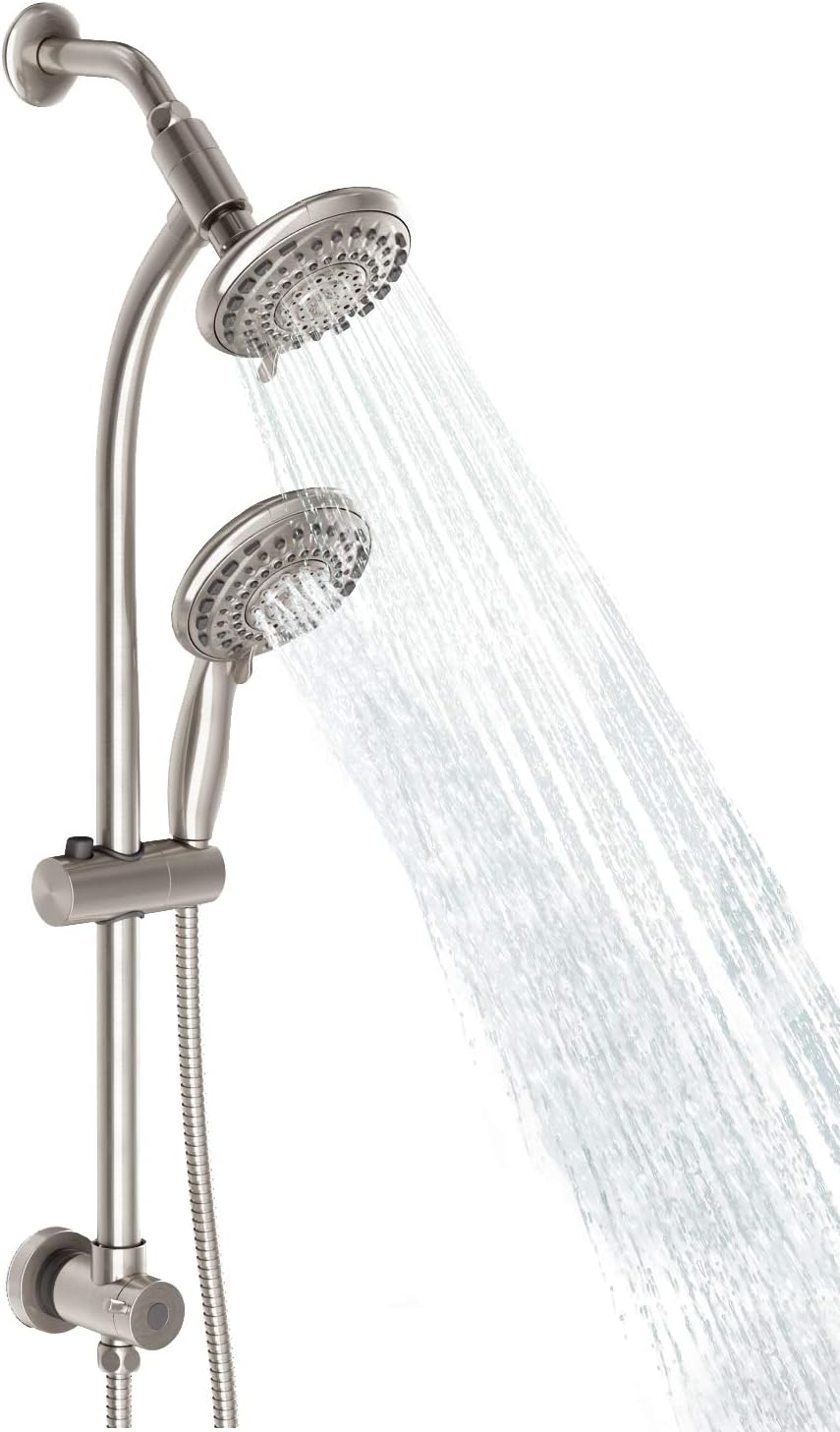 Handheld Showerhead Rain Combo with 275 Slide Bar 5ft Hose
