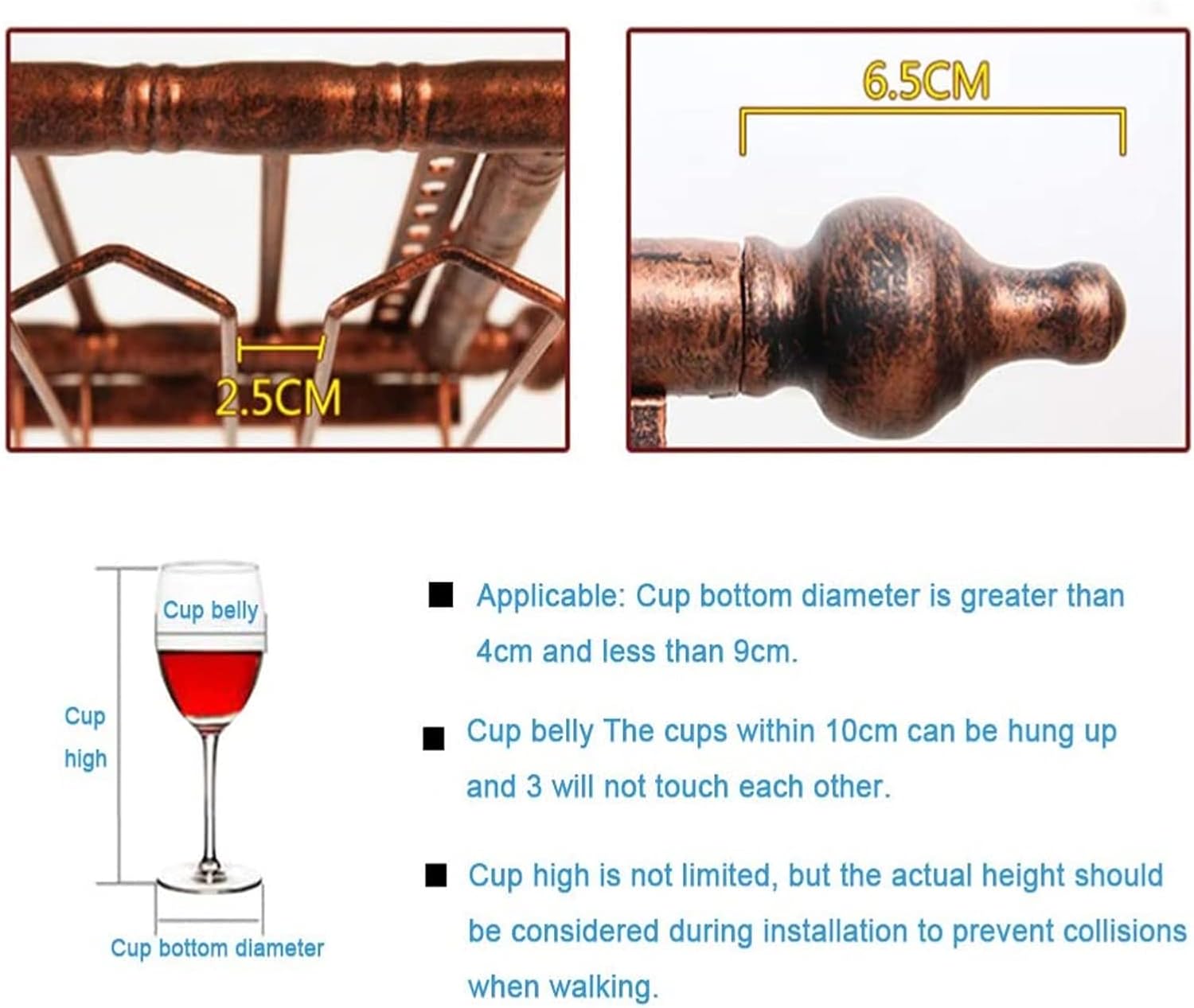 ALDEPO Floating Wine Shelf Wall Mount Holder