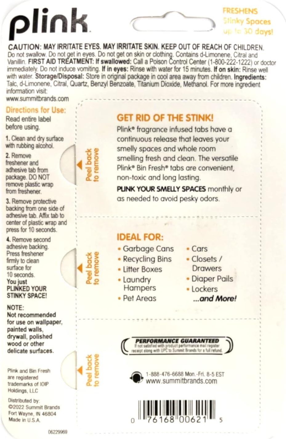 Plink Cleaner - Long-Lasting Odor Eliminator for Small Spaces