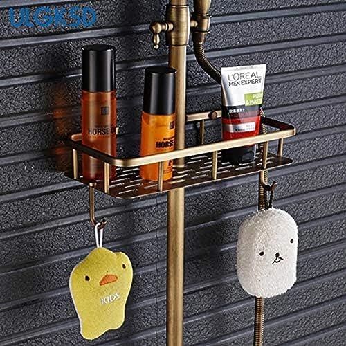 TECKI Antique Brass 8 Rainfall Shower Set with Handheld Sprayer
