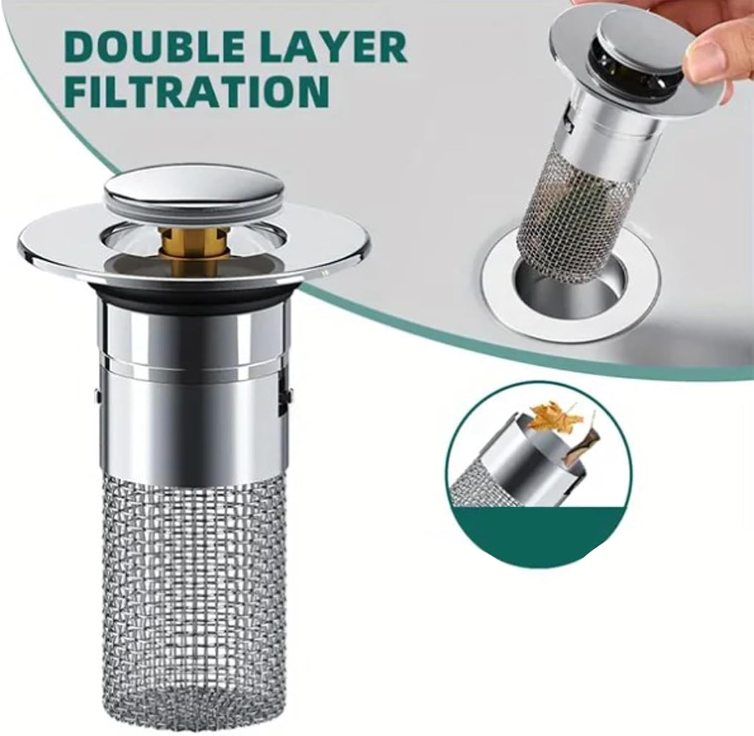 Citosisk Drain Filter with 2PCS Removable Basket
