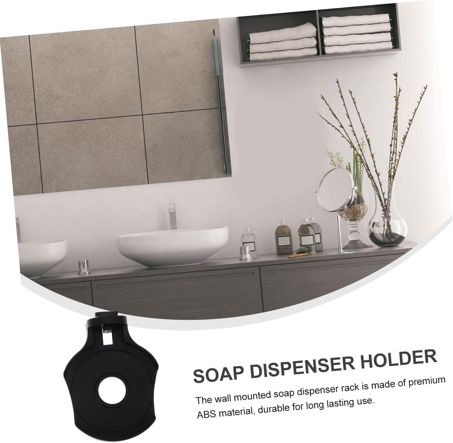Hoement 2-Piece Wall Soap Dispenser Bracket Set