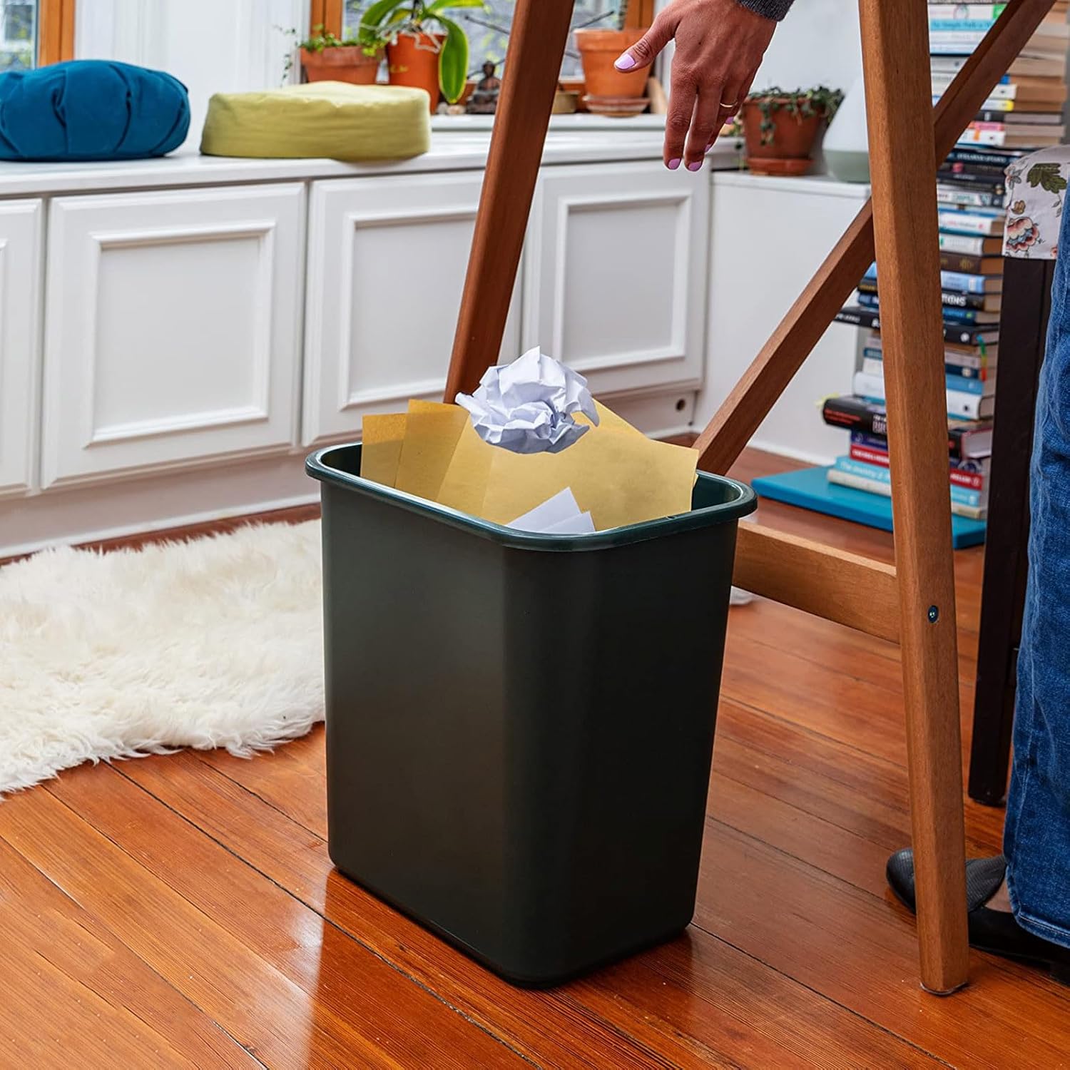 Gooddyiyukey 25 Gallon Slim Office Trash Can with Lid