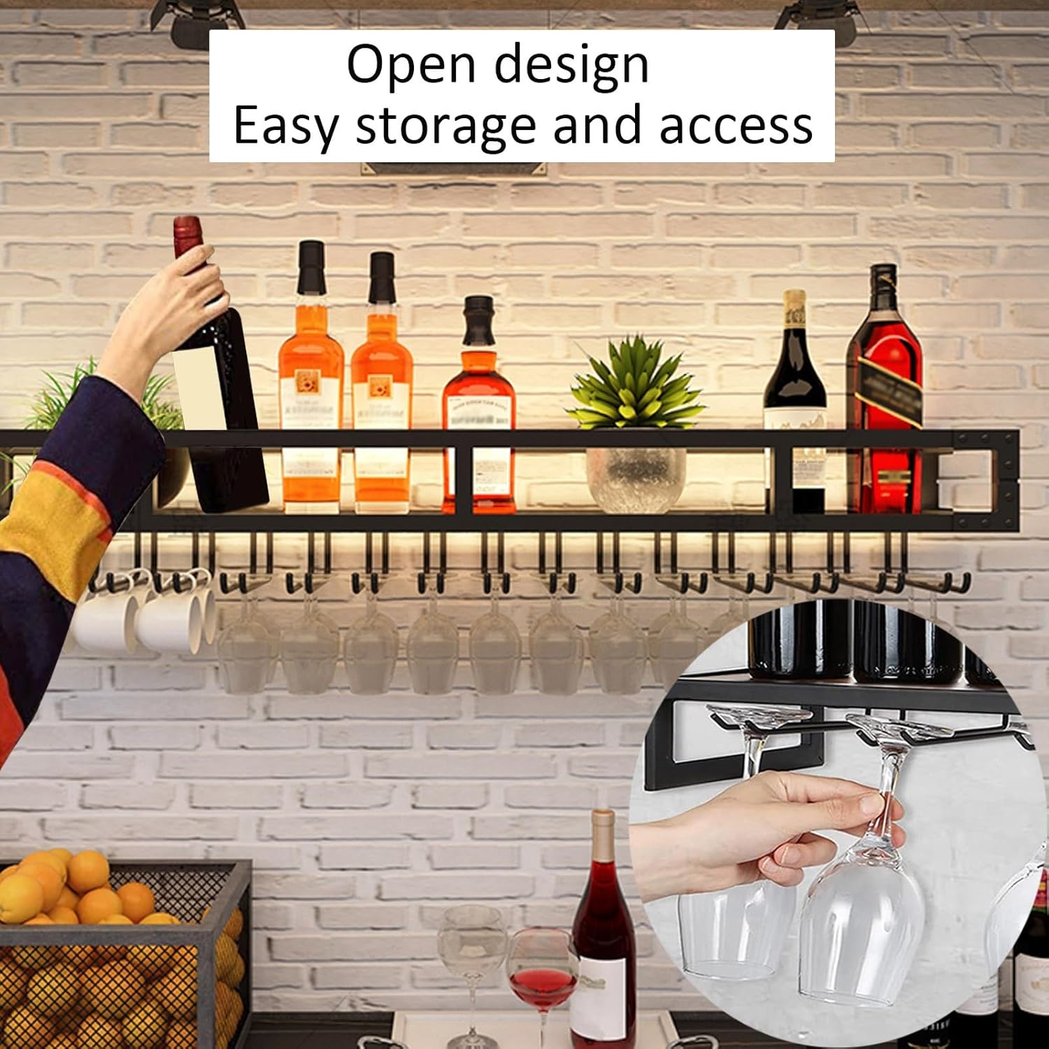 LIGUOYI Wall-Mounted Wine Glass Holder