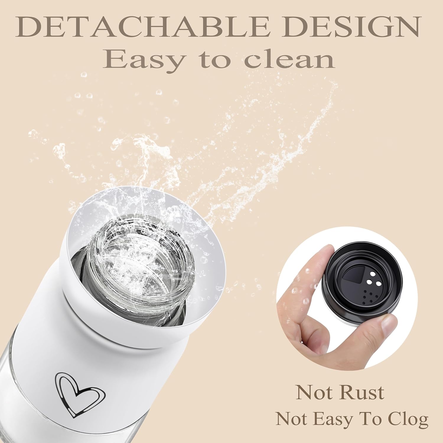 Stainless Steel Salt and Pepper Shakers Set with Adjustable Pour Holes