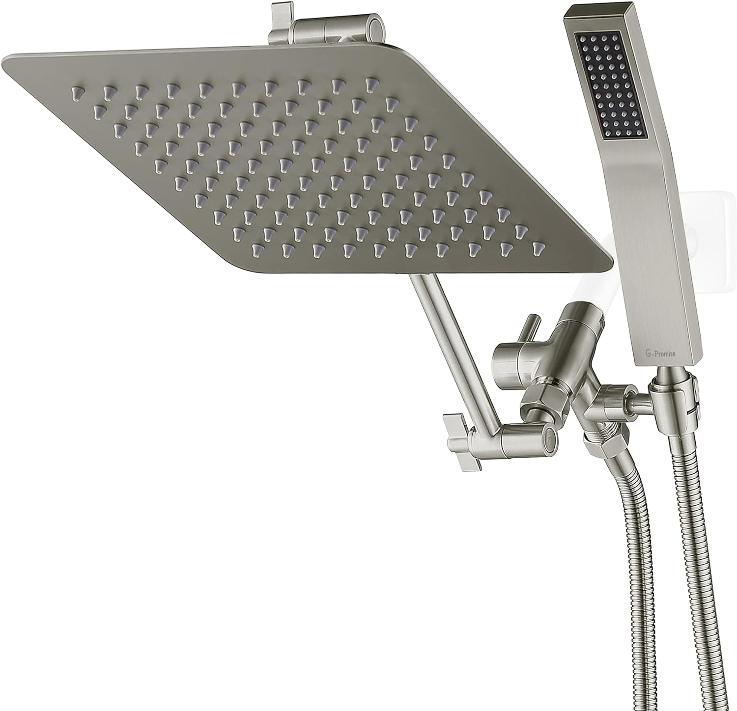 G-Promise All Metal 10 Dual Square Shower Head Combo