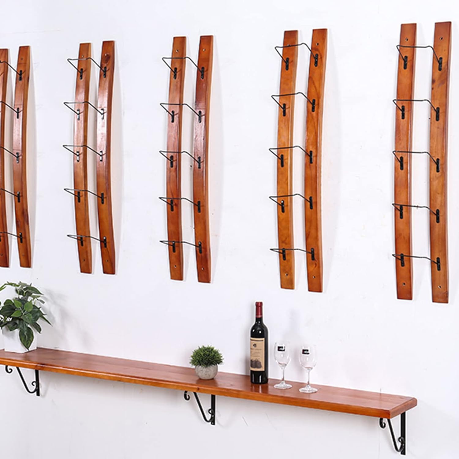 KOHARA 5-Bottle Wall Mounted Wine Rack