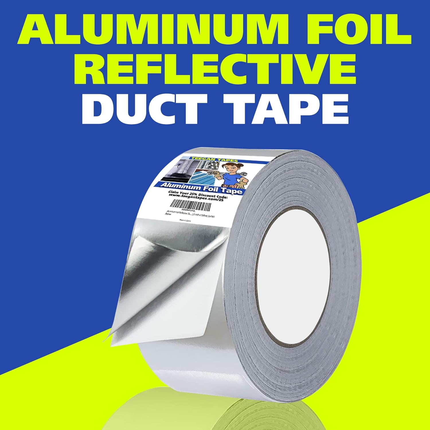Gaffer Power Heavy-Duty Foil Duct Tape 2x150ft