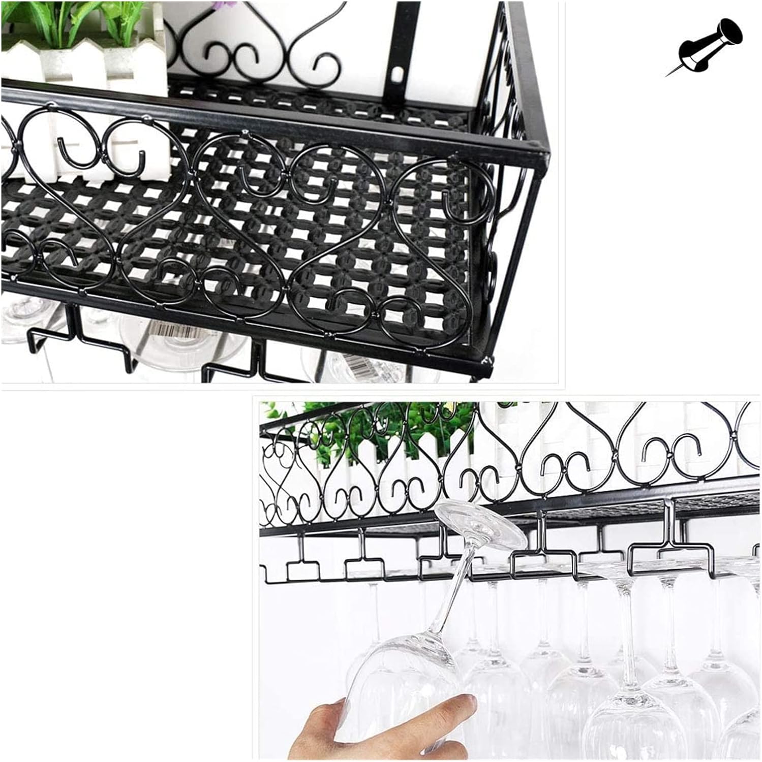 ALDEPO Wall-Mounted Wine Rack Organizer