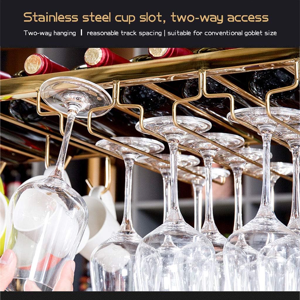 Wall-Mounted Stainless Steel Wine Rack 2 Layer Adjustable