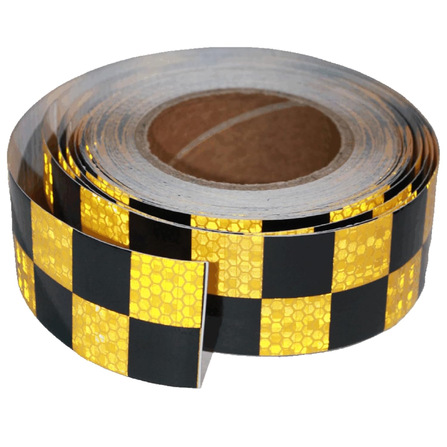 Yellow Black Reflective Tape 2x66ft for Safety and Decoration