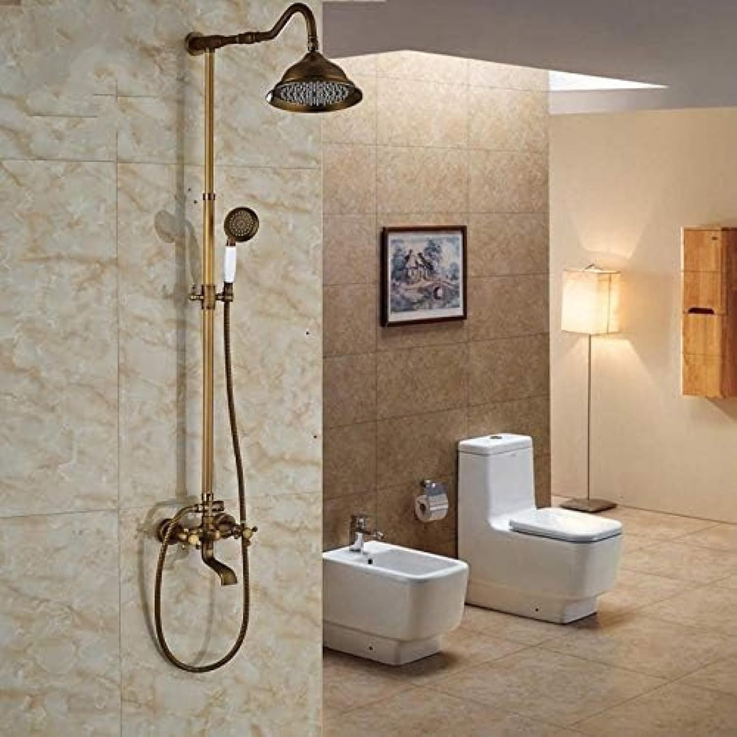 TECKI 8 Rainfall Shower Head Set with Handheld