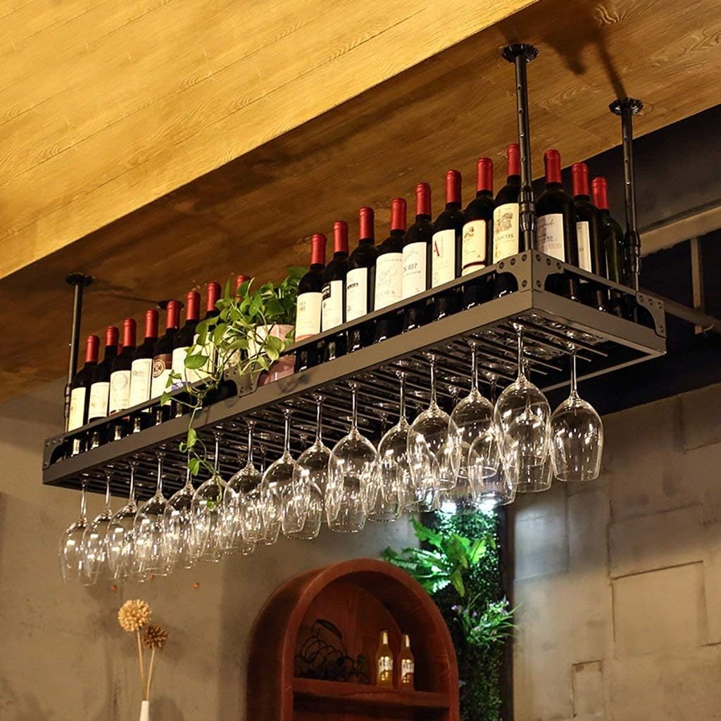 CGF- Wall-Mounted Wine Rack with Adjustable Height - Black