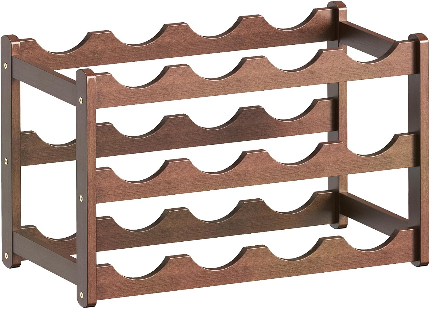 CAMOAT 3-Tier Bamboo Wine Rack for 12 Bottles
