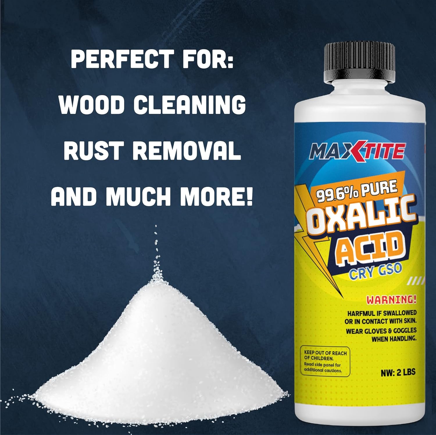 MAXTITE Oxalic Acid 40 Lbs 996 Pure - Heavy-Duty Pail