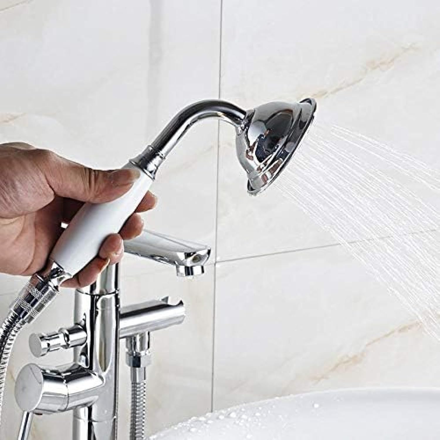 Chrome Polish Bath and Shower Faucet One Handle Trim System