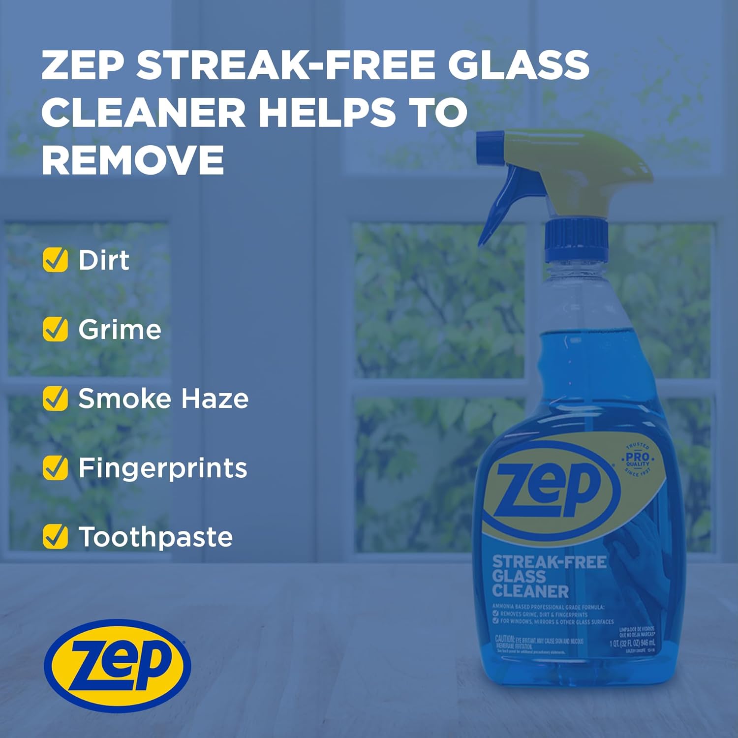 Zep Streak-Free Glass Cleaner 32 Oz Case of 12