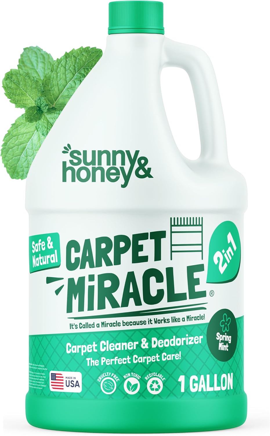 Sunny Honey Carpet Cleaner Shampoo 128 Fl Oz Spring Mint Scent