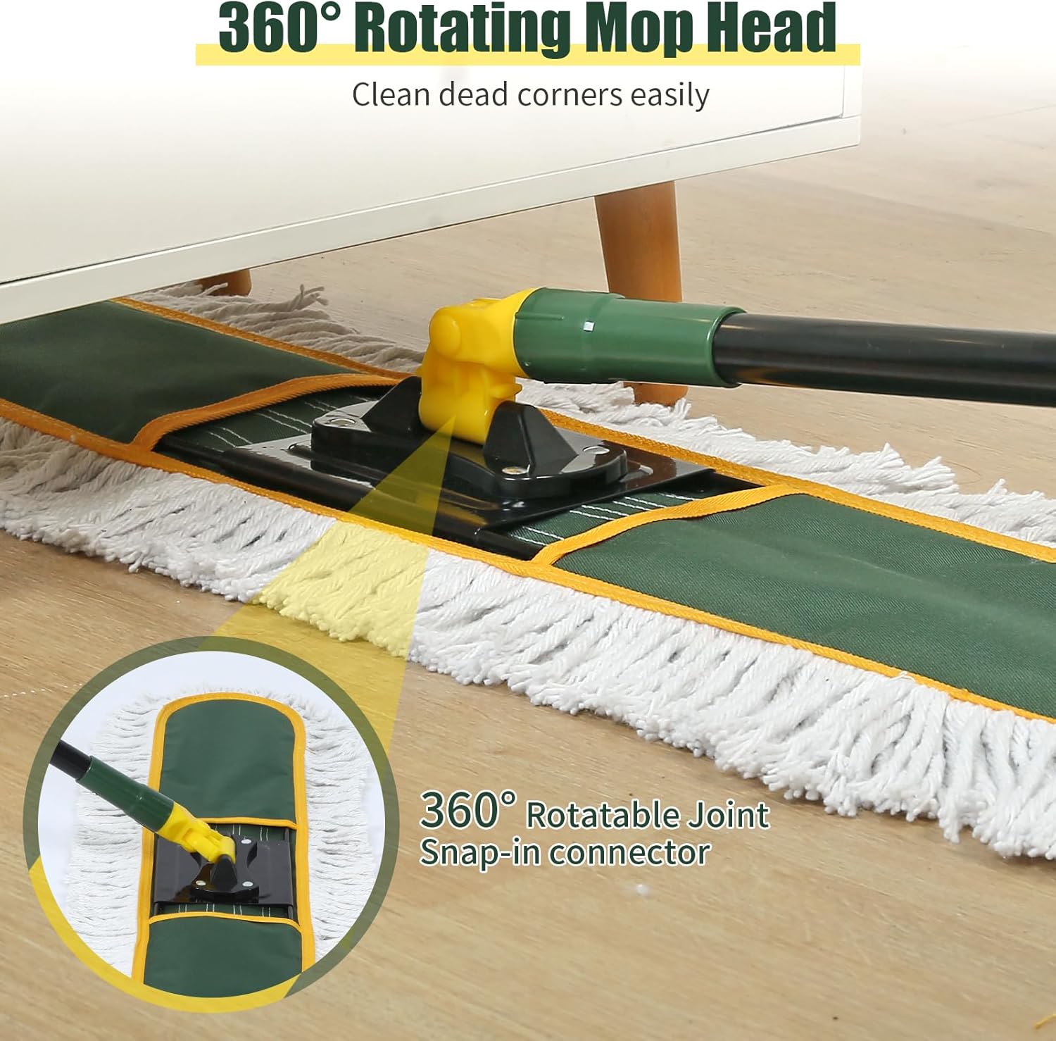 BUVE 36 Heavy Duty Dust Mop with Replacement Pads