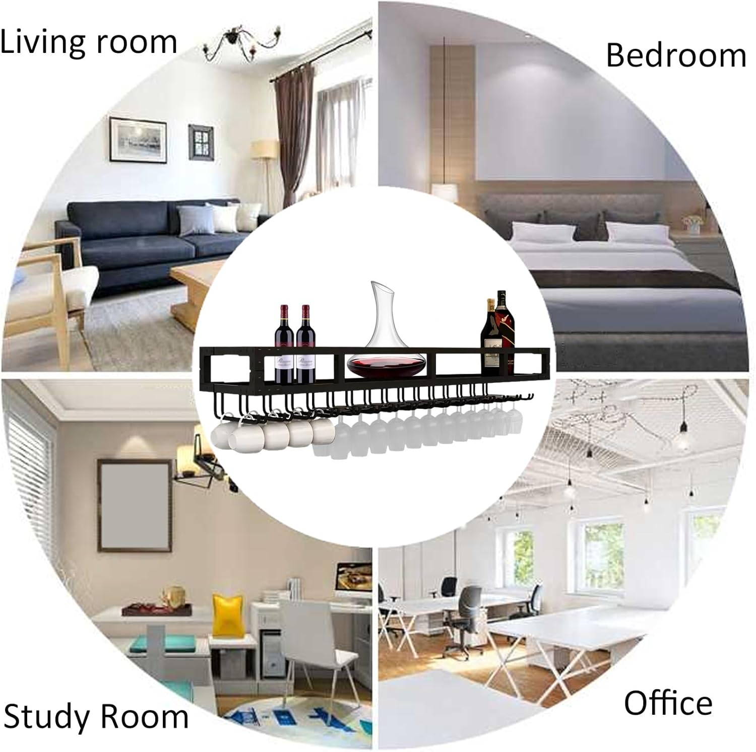 LIGUOYI Wall-Mounted Wine Glass Holder