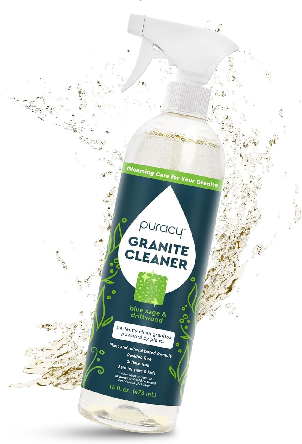 Puracy Natural Granite Cleaner - Streak-Free 16 fl oz 1