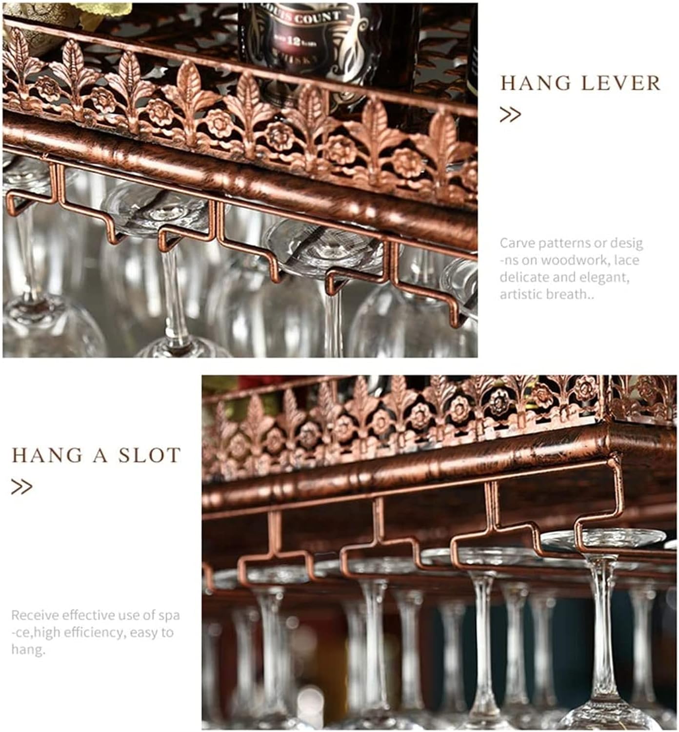 ALDEPO Wall-Mounted Wine Rack with Adjustable Height 1