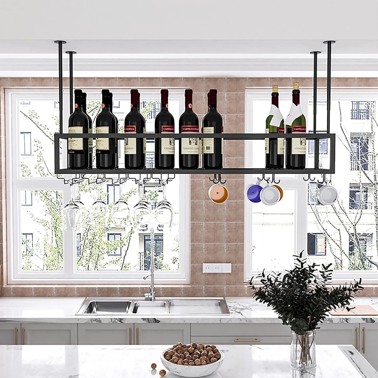 ZJDYDY Floating Wine Rack with Adjustable Height