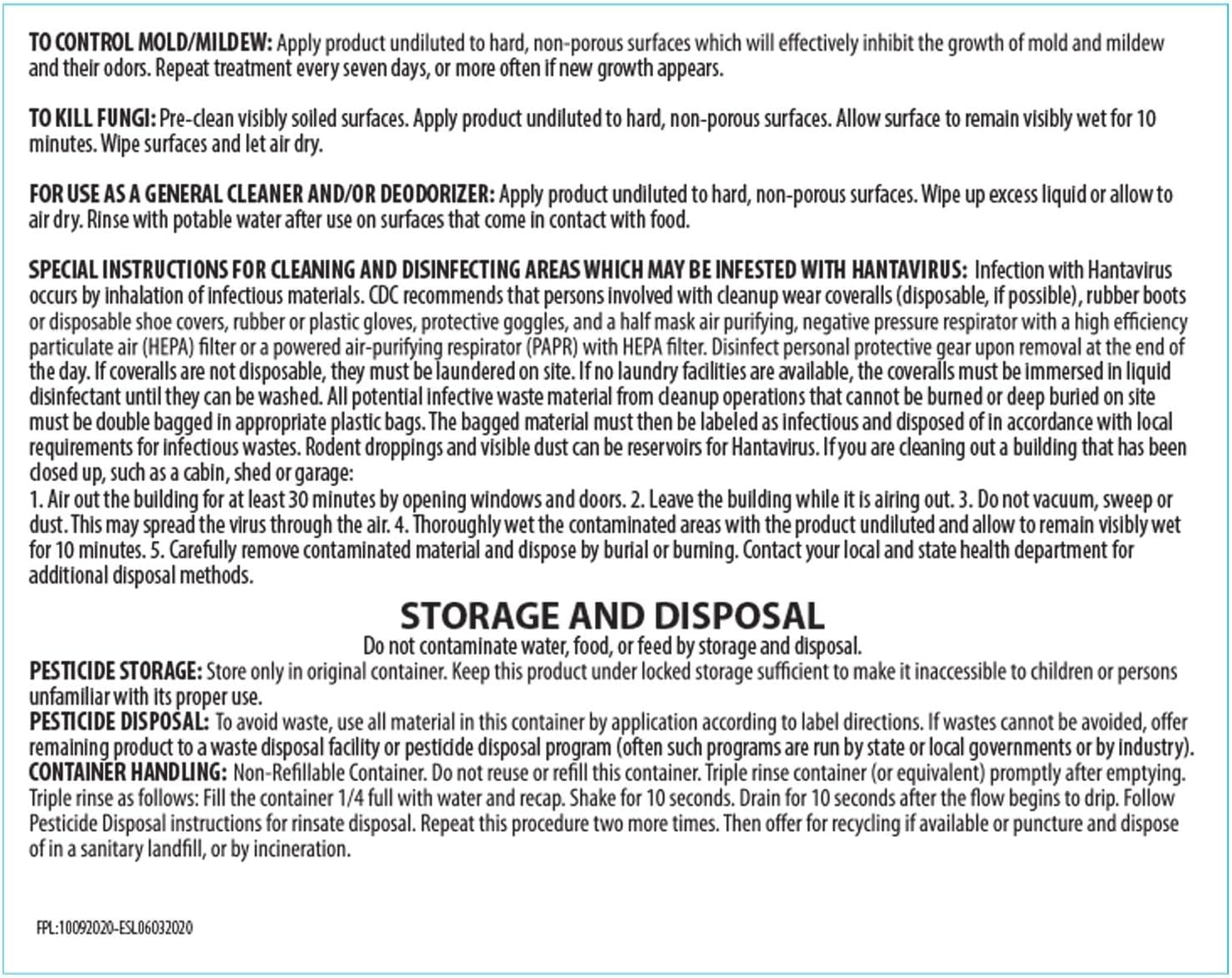 BenaRid Black Mold Virus Killer - 1 Gal 32 oz Pack
